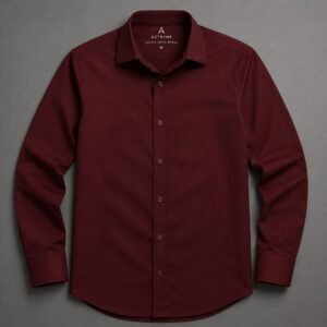 ASTRYNE Élan Formal Shirt — Rich Maroon