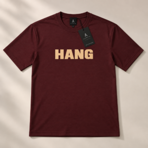 ASTRYNE Urban Drop-Shoulder T-Shirt — Rich Maroon